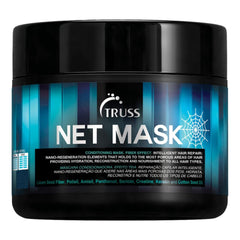 TRUSS Net Masque: flacon visible, soin profond pour cheveux abîmés et secs.