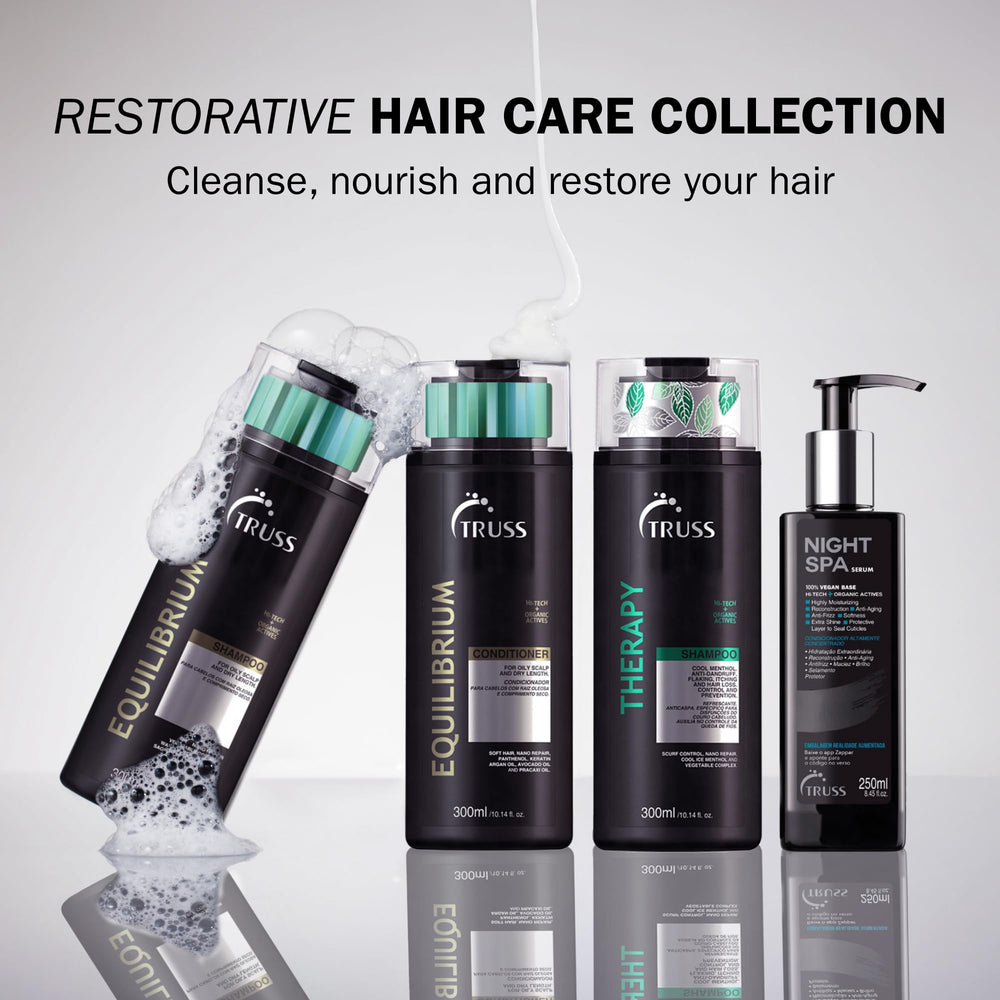 TRUSS Therapy uso diario, champú suave para cabello sensible y cómodo.