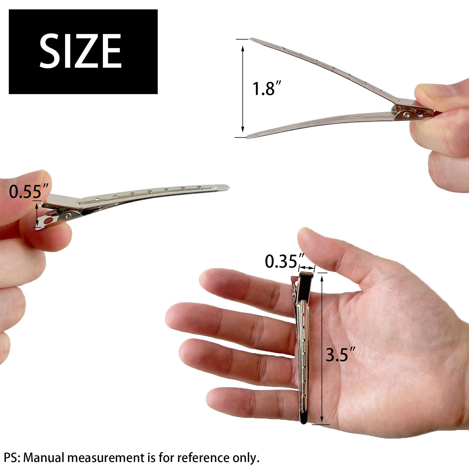 TSEROFAY pinza metálica plateada con diseño ergonómico.