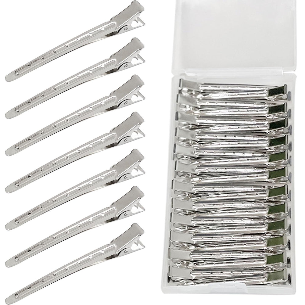 TSEROFAY pinzas pato plateadas para seccionar el cabello.