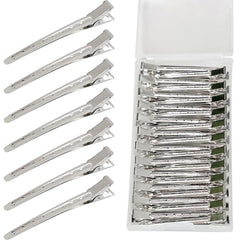 TSEROFAY pinzas pato plateadas para seccionar el cabello.