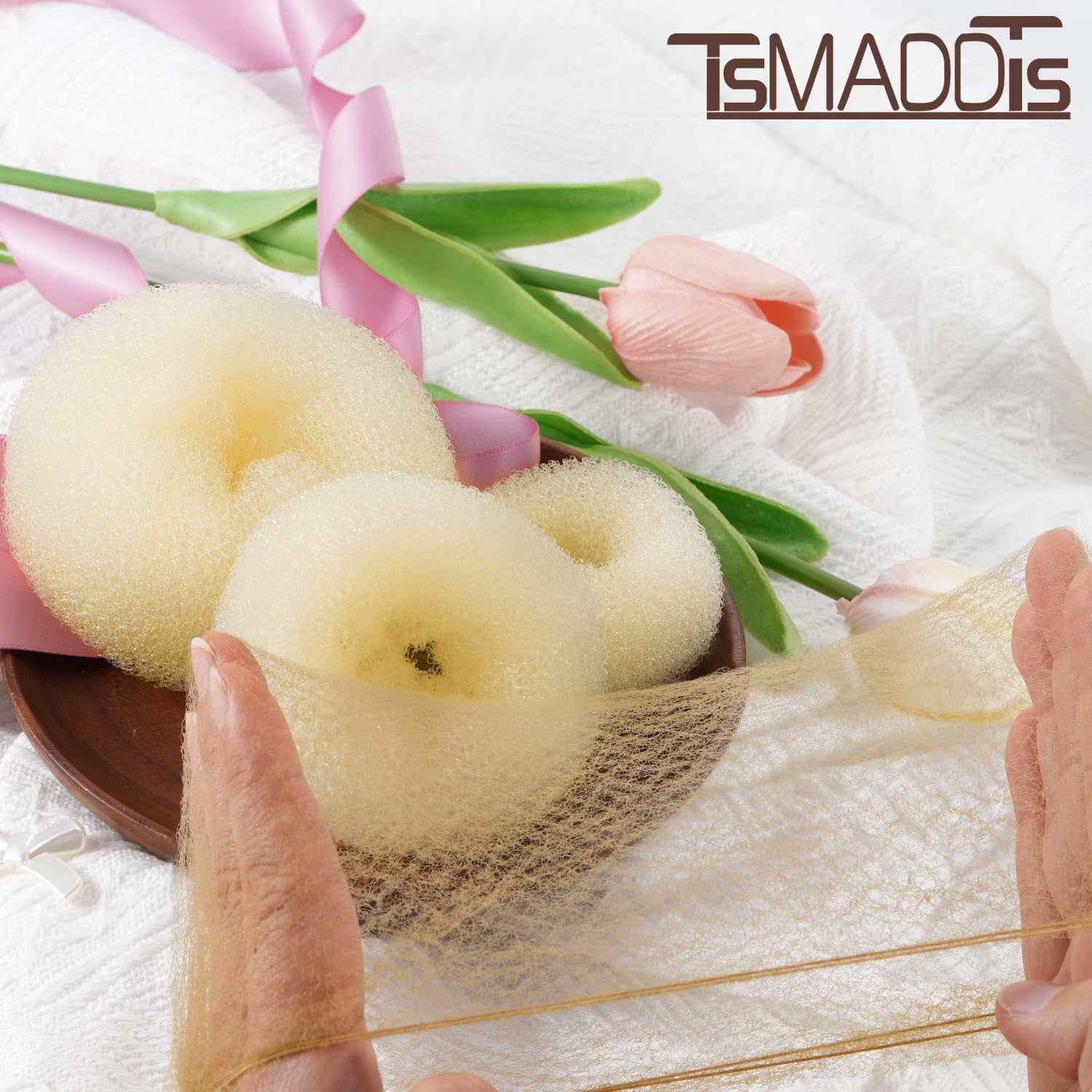 TsMADDTs gomas elásticas suaves para fijar moño con comodidad