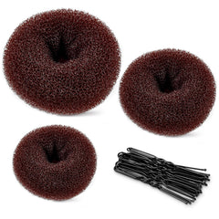 TsMADDTs conjunto de tres moldes rosquilla para moño, soluciones rápidas.