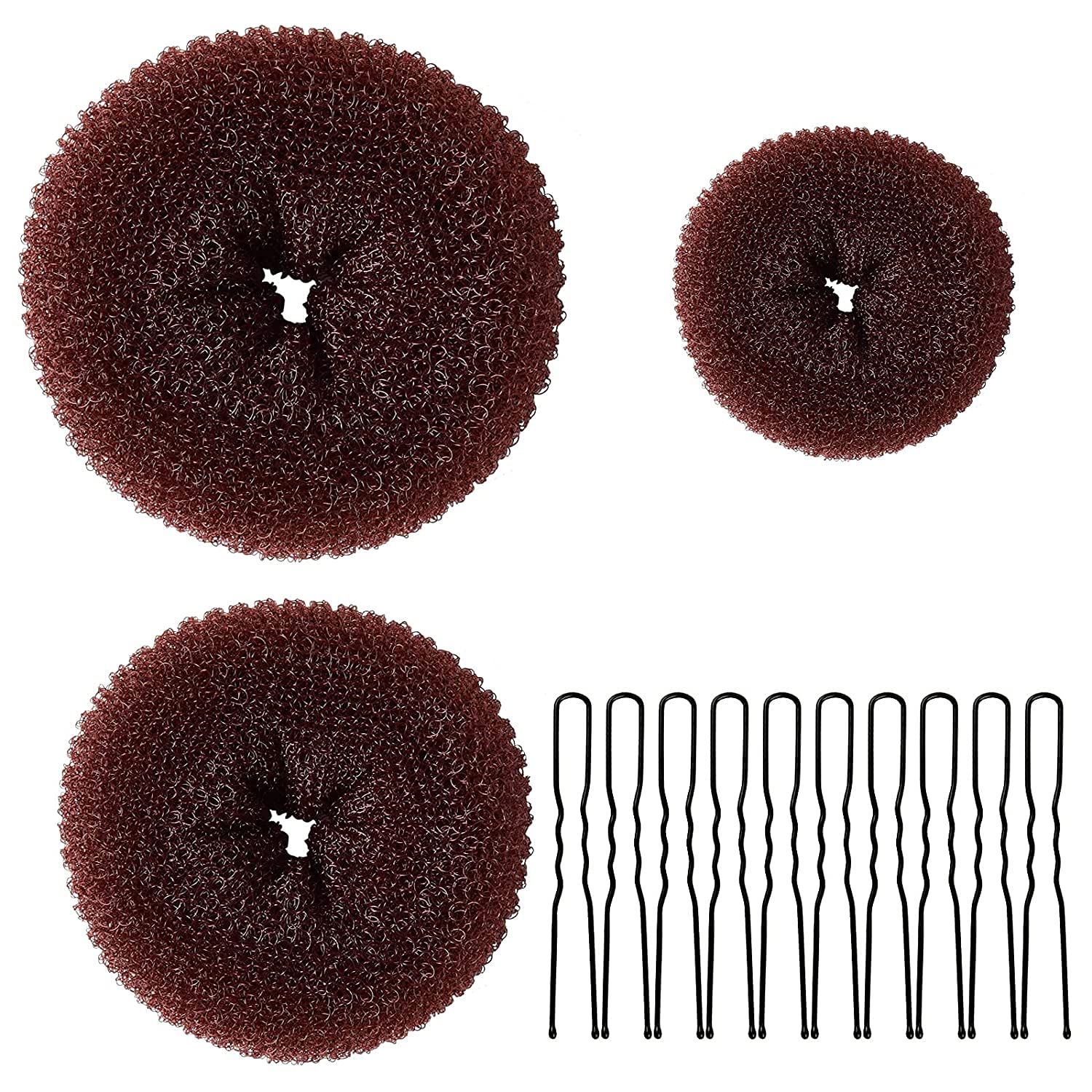 TsMADDTs moño rosquilla para fiestas y baile, cómodo y estable.