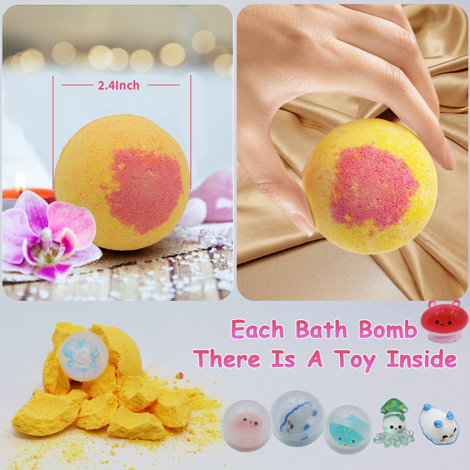 TTRWIN bomba con burbujas aromáticas y colores vivos para momentos de relajación