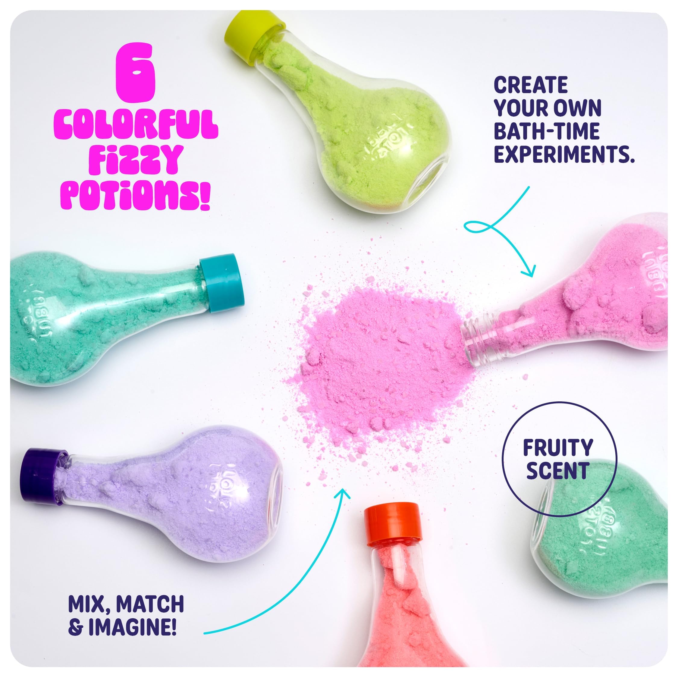 Tubby Tots bombas de baño color amarillo para juego sensorial en la bañera