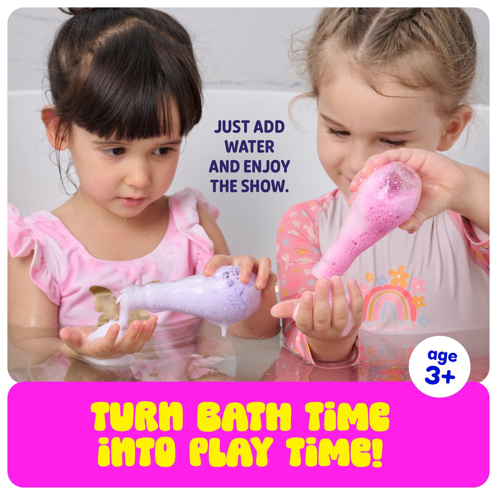 Tubby Tots bombas de baño color azul que transforman la hora del baño en aventura