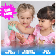 Tubby Tots bombas de baño color rojo con aromas frutales para hora del baño