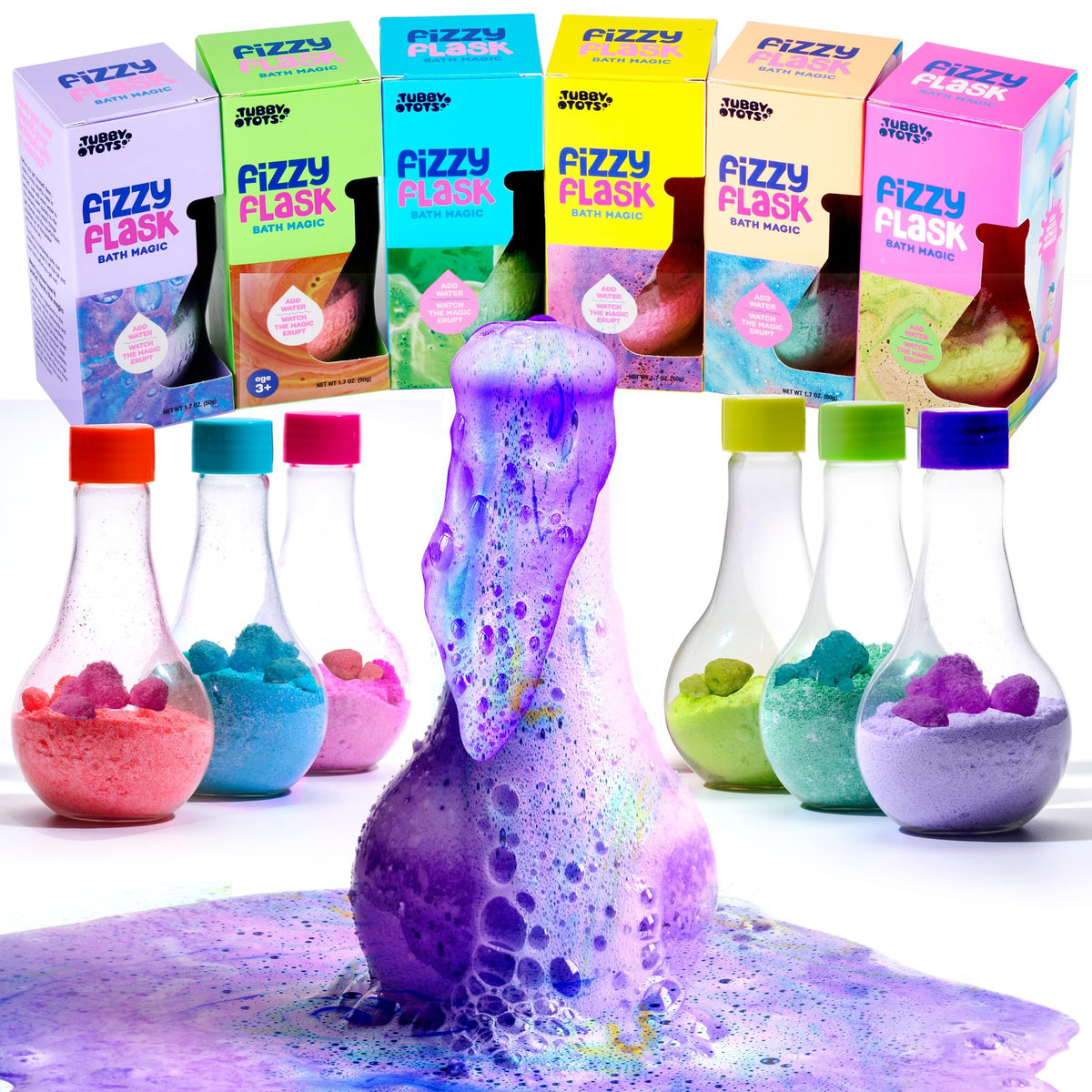 Tubby Tots kit pociones bano 6-pack seguro y divertido para despertar la imaginación