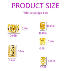 Tuefuzy broches dorados para trenzas, ajuste cómodo sin tensión.