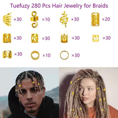 Tuefuzy joyas para dreadlocks dorado destacan destellos sin dañar el cabello