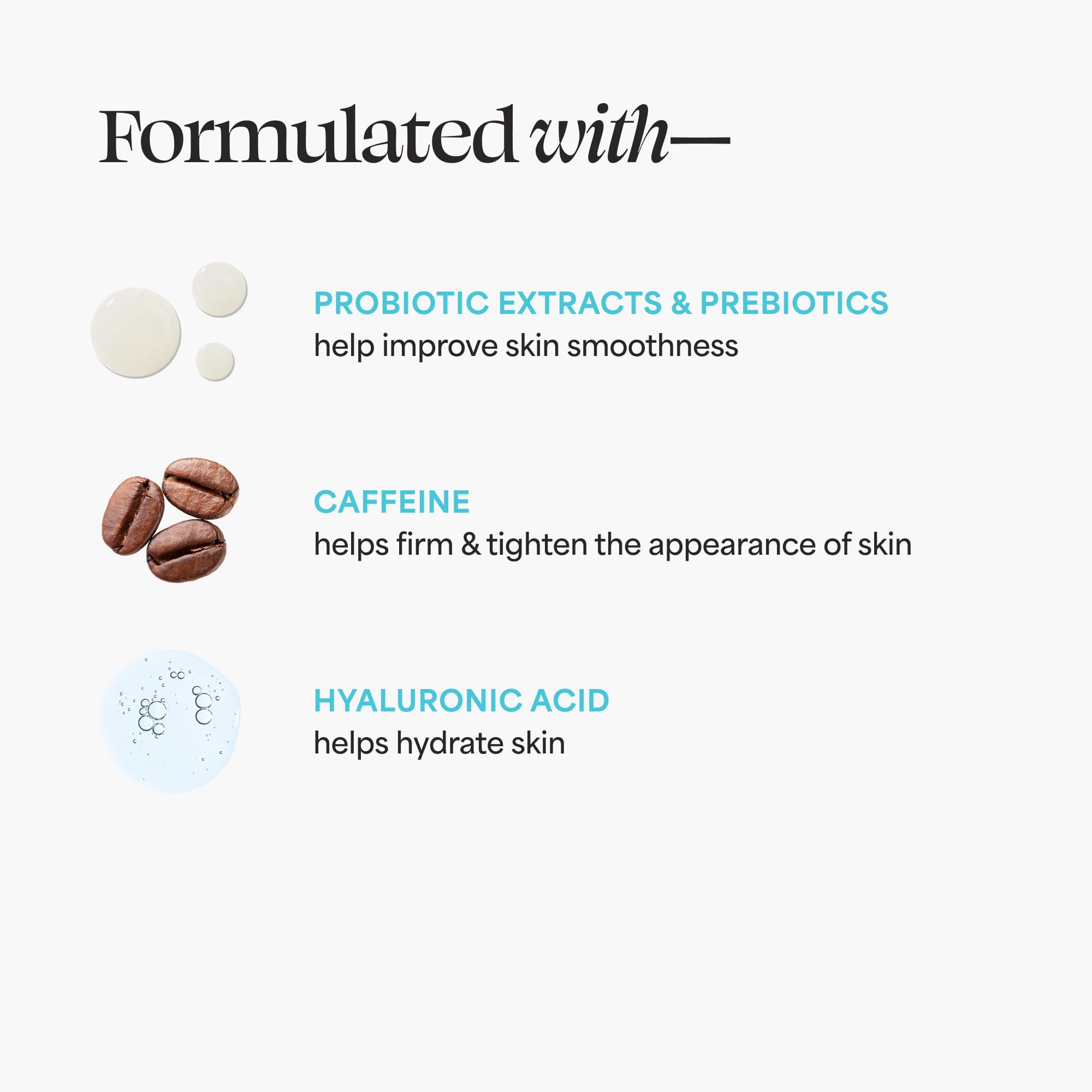 Cafeína, rosas y arándano para un aspecto más fresco alrededor de los ojos.