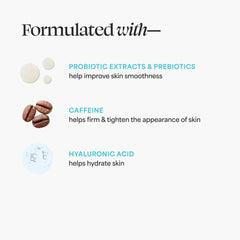 Cafeína, rosas y arándano para un aspecto más fresco alrededor de los ojos.