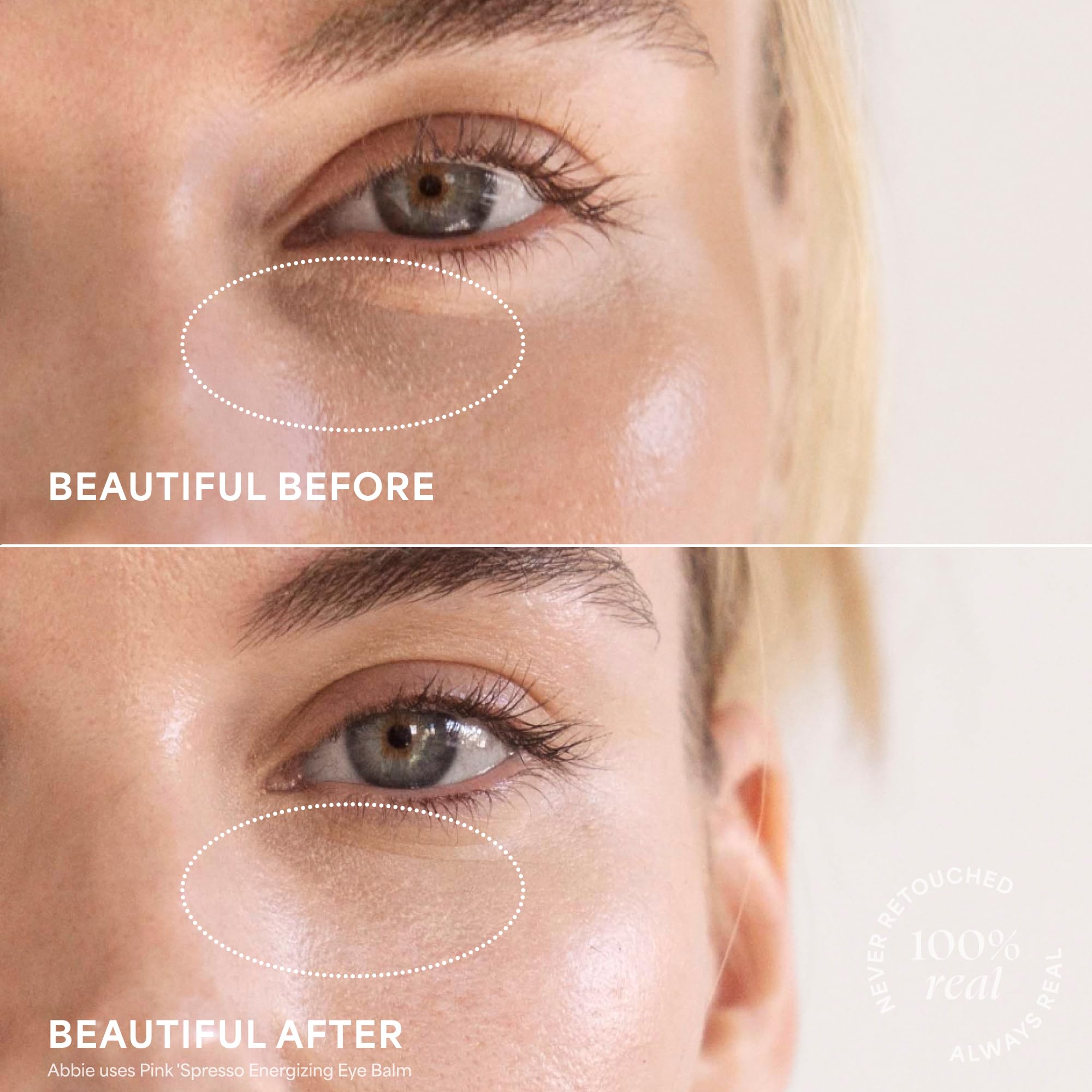 Uso portátil para contorno de ojos en cualquier lugar.