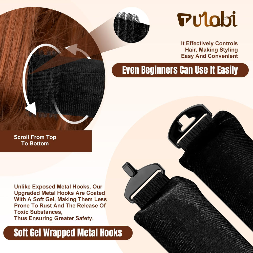 Pañuelo de seda Tulobi para fijación suave y reducción de frizz.