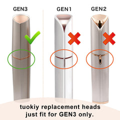 Tuokiy cabezas de precisión doble Gen3 para depilación facial suave.
