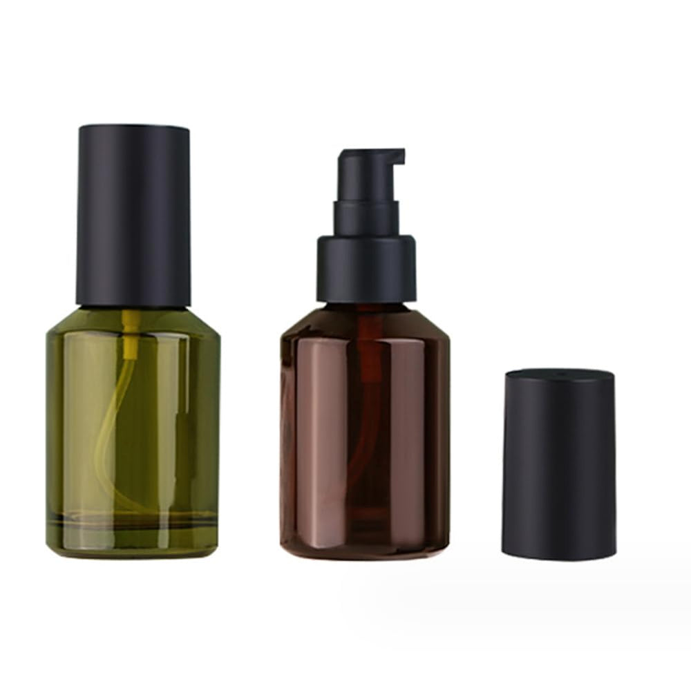 TUPSYBL botellas cristal 60ml con dispensador negro para líquidos sin derrames