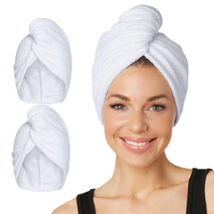 Turbie Twist: dos-pack toalla de microfibra para cabello suave y secado eficiente
