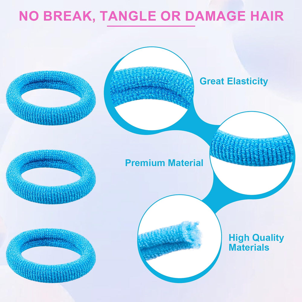 TVINLIK coleteros elásticos suaves para niñas, sujetan sin tirar del cabello.