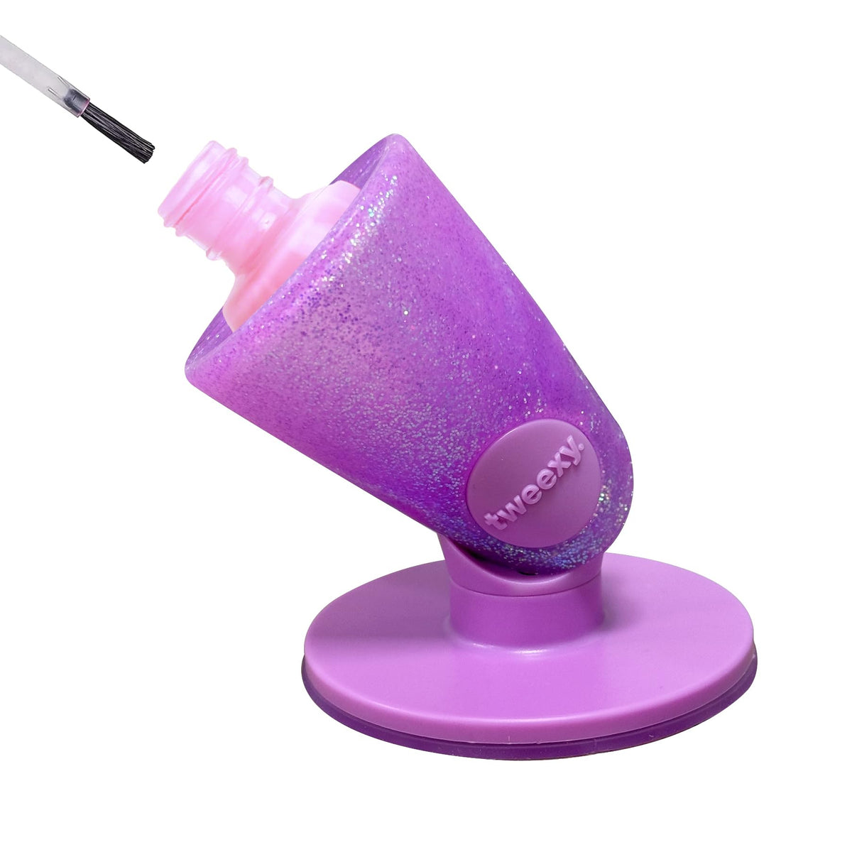Tweexy Hinge porta esmalte, botella estable para un acabado uniforme