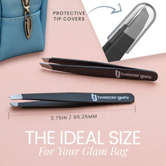 TWEEZER GURU punta aguda para extracción precisa de vellos.