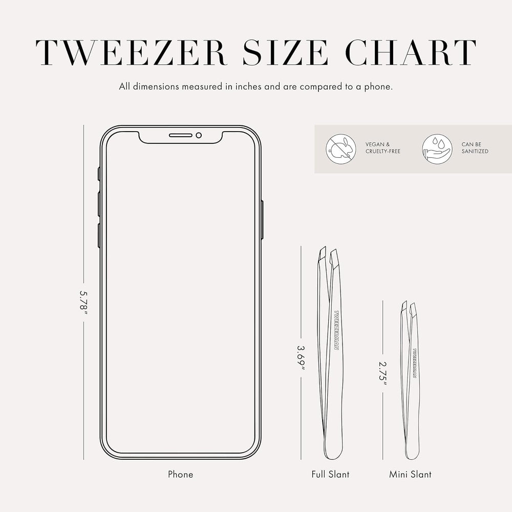 Limpieza con alcohol de las puntas Tweezerman Mini Slant