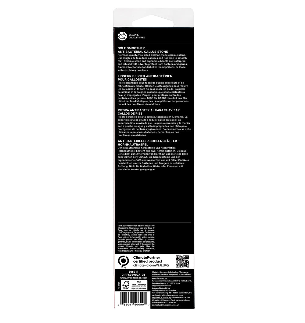 Tweezerman Sole Smoother: aplicación de cuidado diario para pies saludables.
