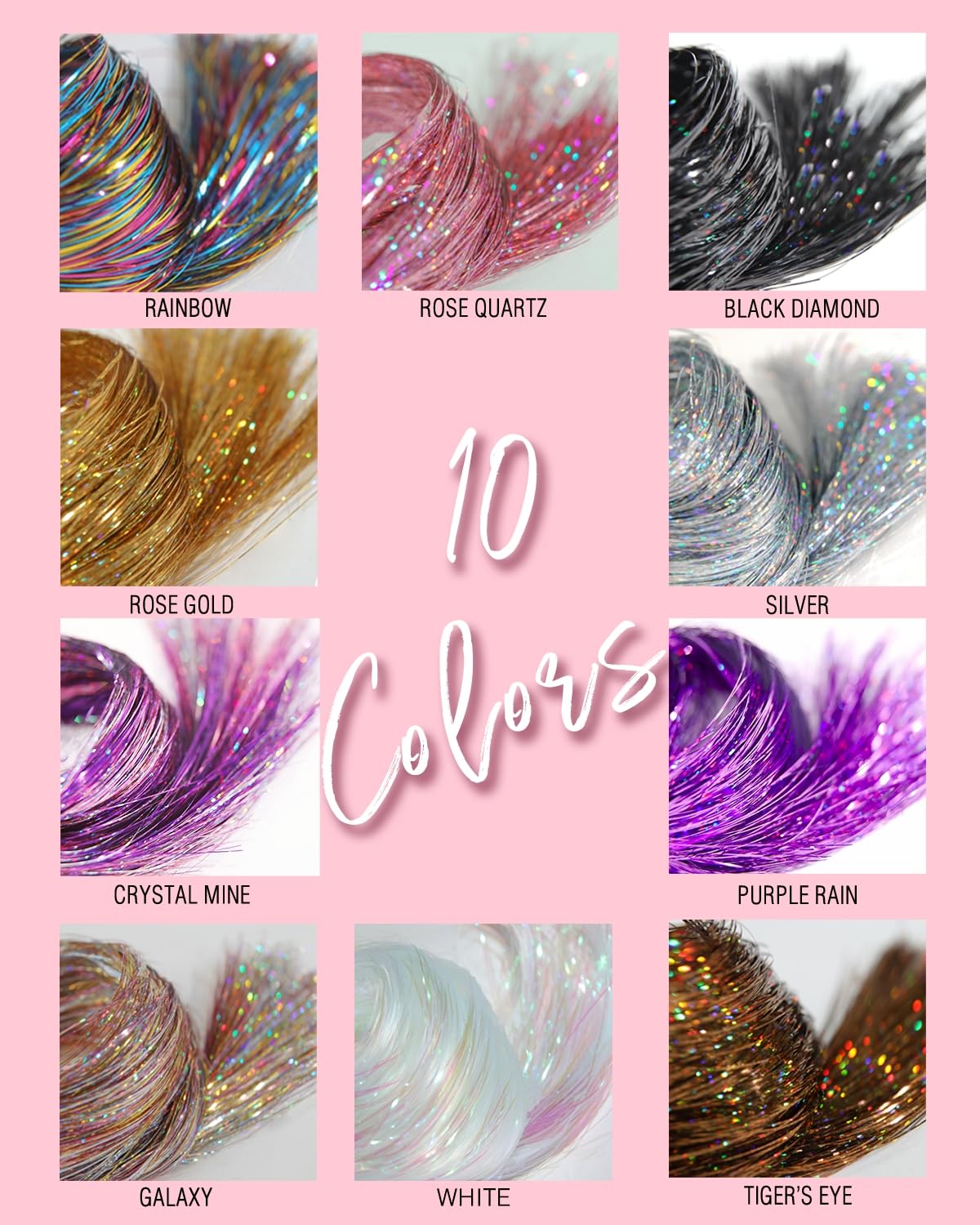TWINKLE SPARKLE set de 6 clips, ideal para un efecto glitter intenso.
