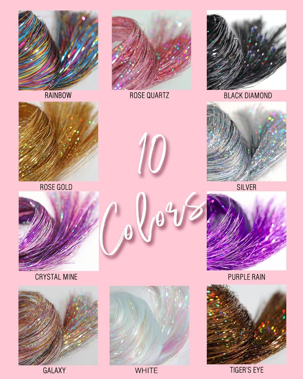 TWINKLE SPARKLE set de 6 clips, ideal para un efecto glitter intenso.