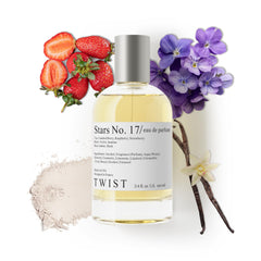 Twist Stars No.17, botella elegante con fragancia floral afrutada para uso diario