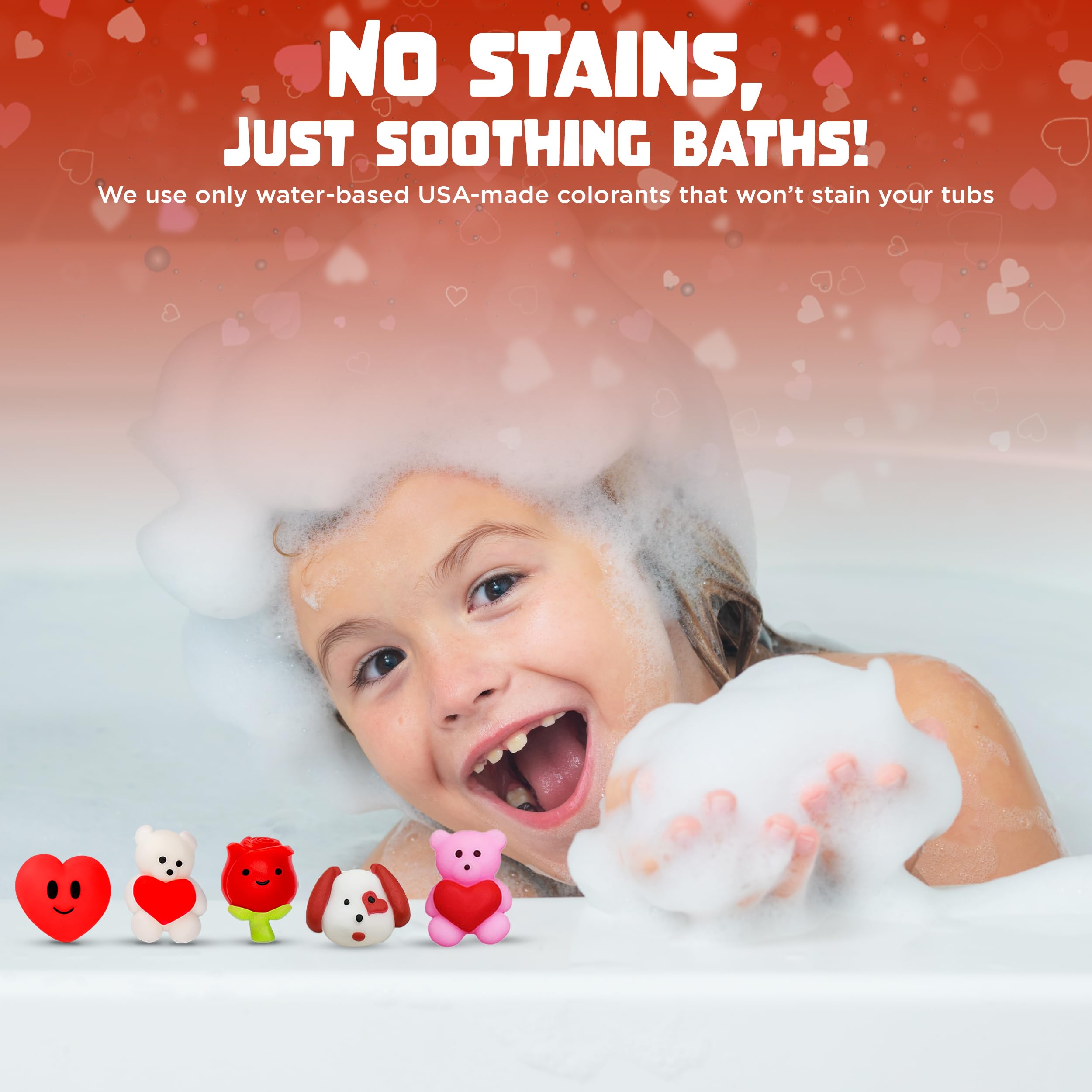 Regalo de San Valentín con bombas de baño Two Sisters, perfecto para niños