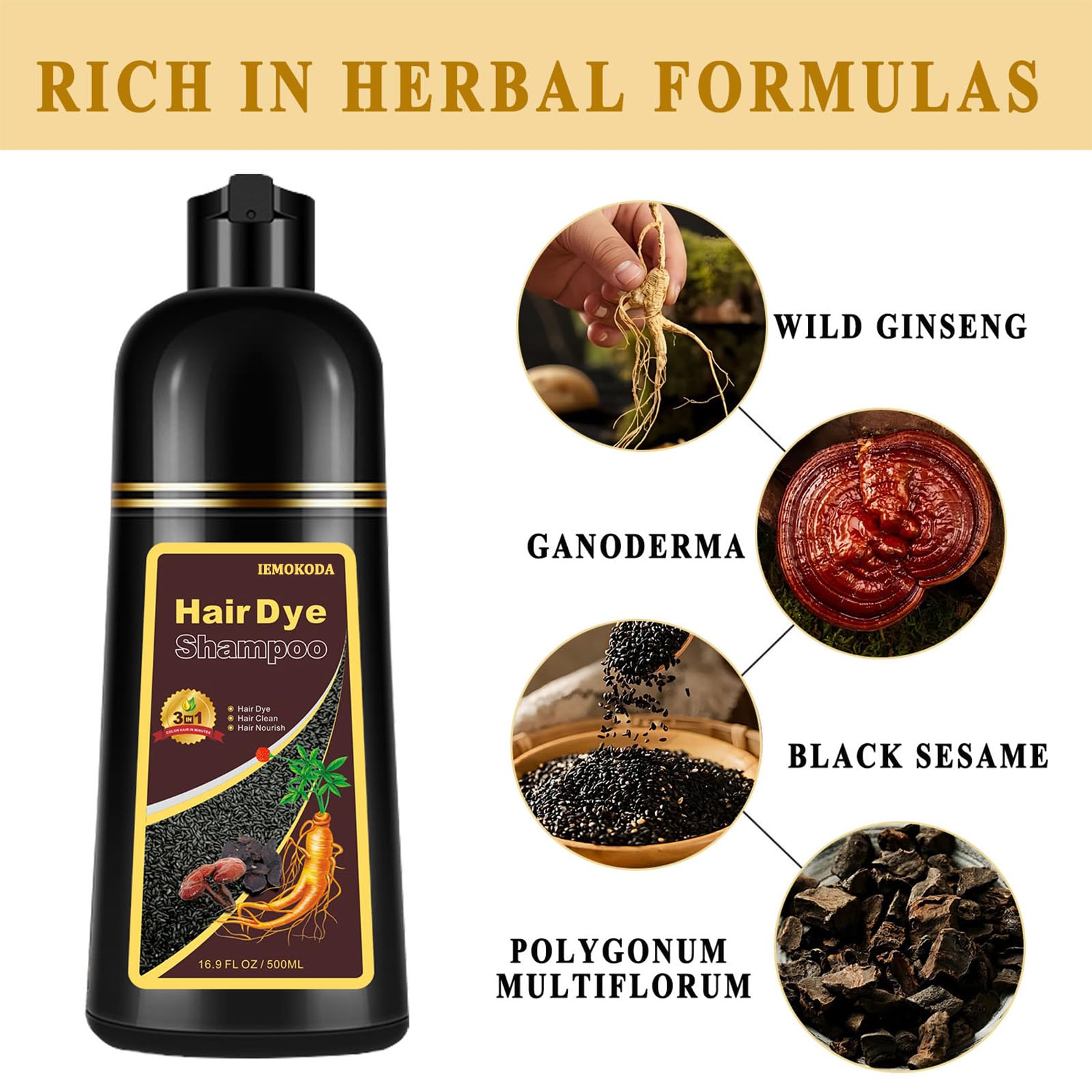 TYAYW ingredientes herbales que nutren y protegen el cabello durante la coloración.