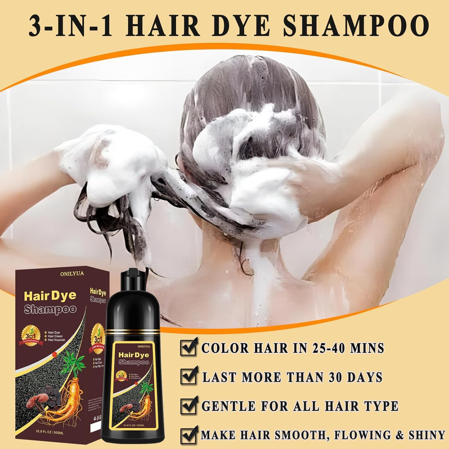 TYAYW vino rojo shampoo-ingredientes-herbales nutre y cuida el cabello
