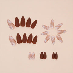 Tyuimhx uñas con diseño de linea dorada para eventos.