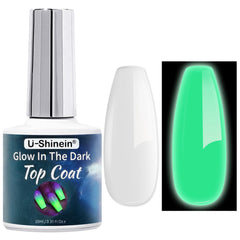 U-Shinein brilla en oscuridad, ideal para uñas llamativas.