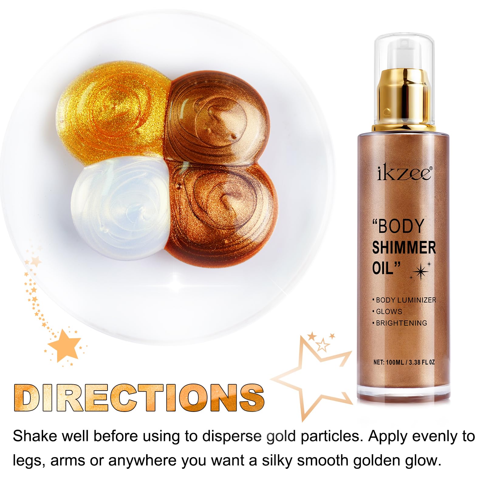 UCANBEMAKEUP resplandor corporal con brillo suave