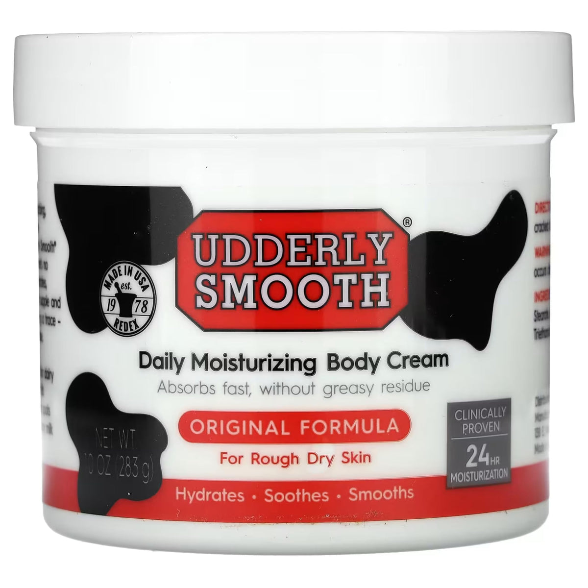 Udderly Smooth crema corporal original en frasco, hidratación suave y no grasa.
