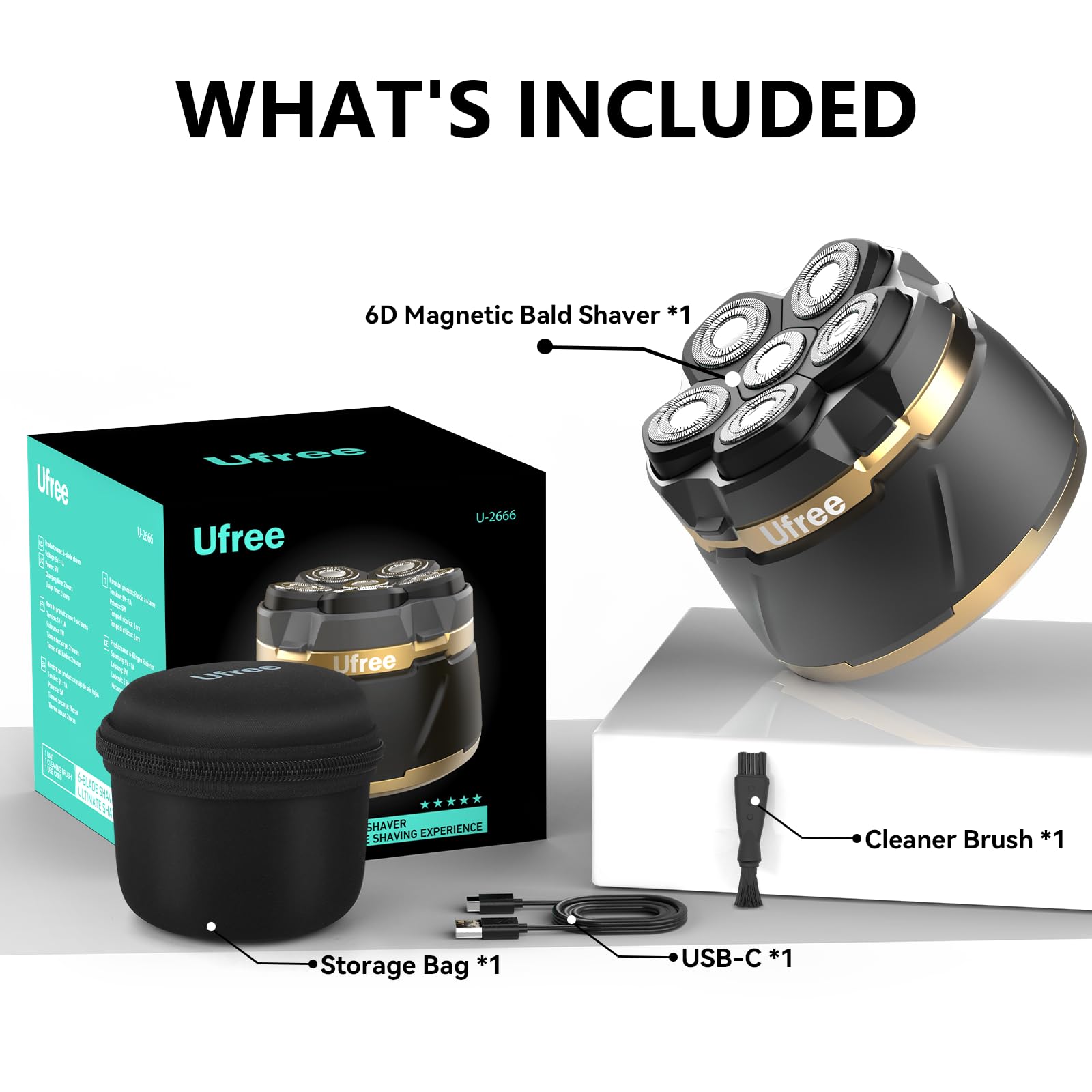 Estuche de almacenamiento compacto de Ufree para viajes y guardado.