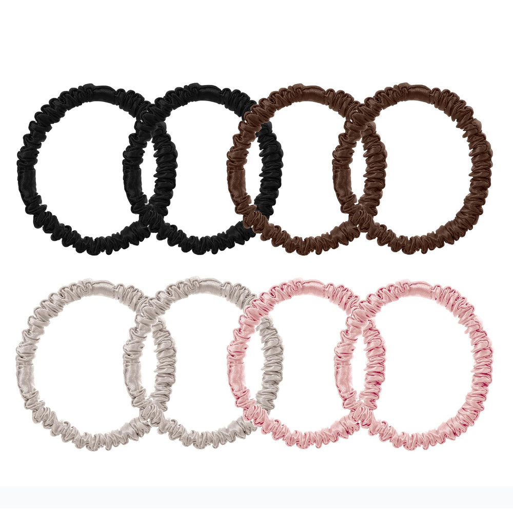 Gomitas de seda Morera Uisgong negro para cabello suave y sin fricción.