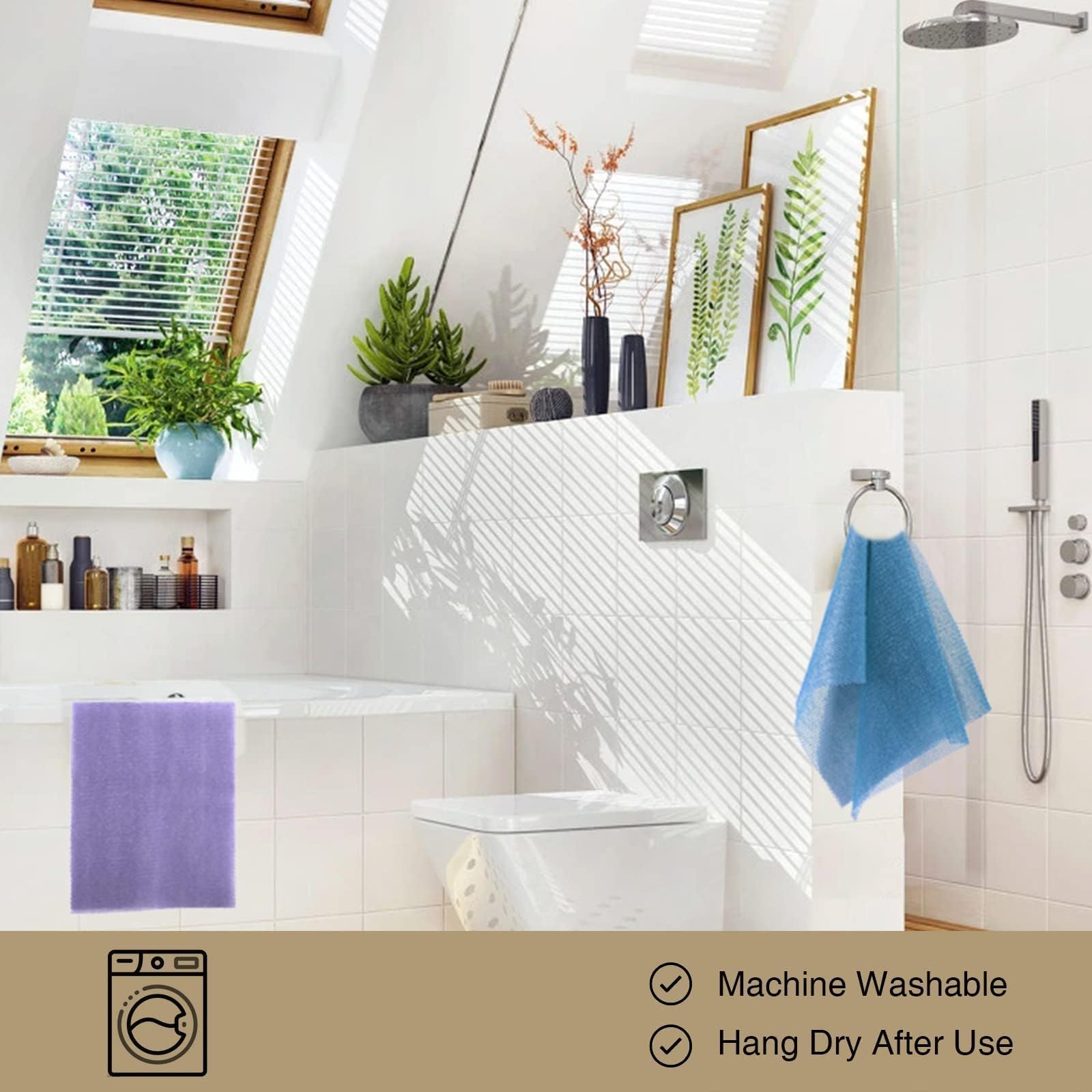 UJFQBH net exfoliante africano elongacion, malla flexible para mayor alcance