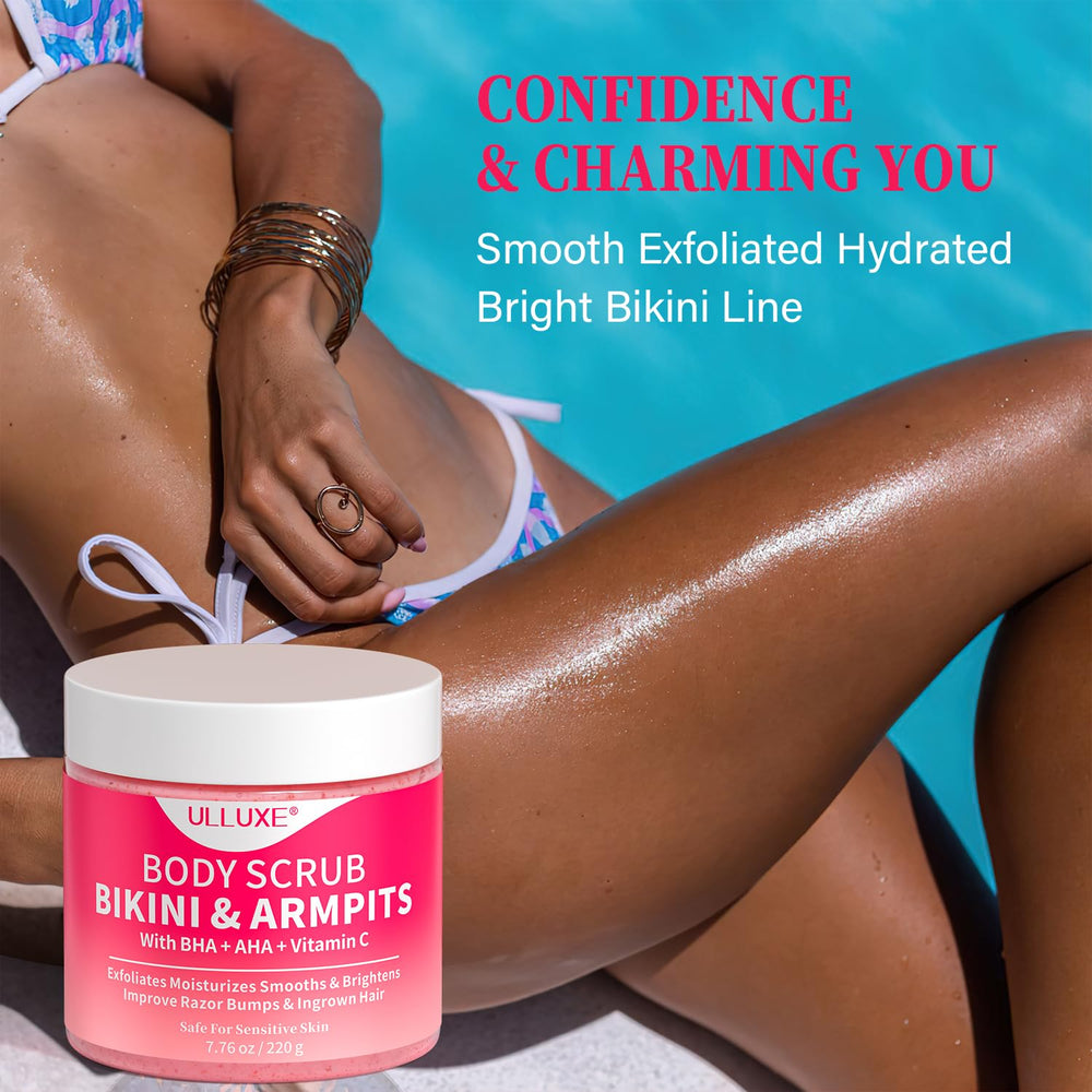 ulluxe exfoliator applied before waxing may help prep skin