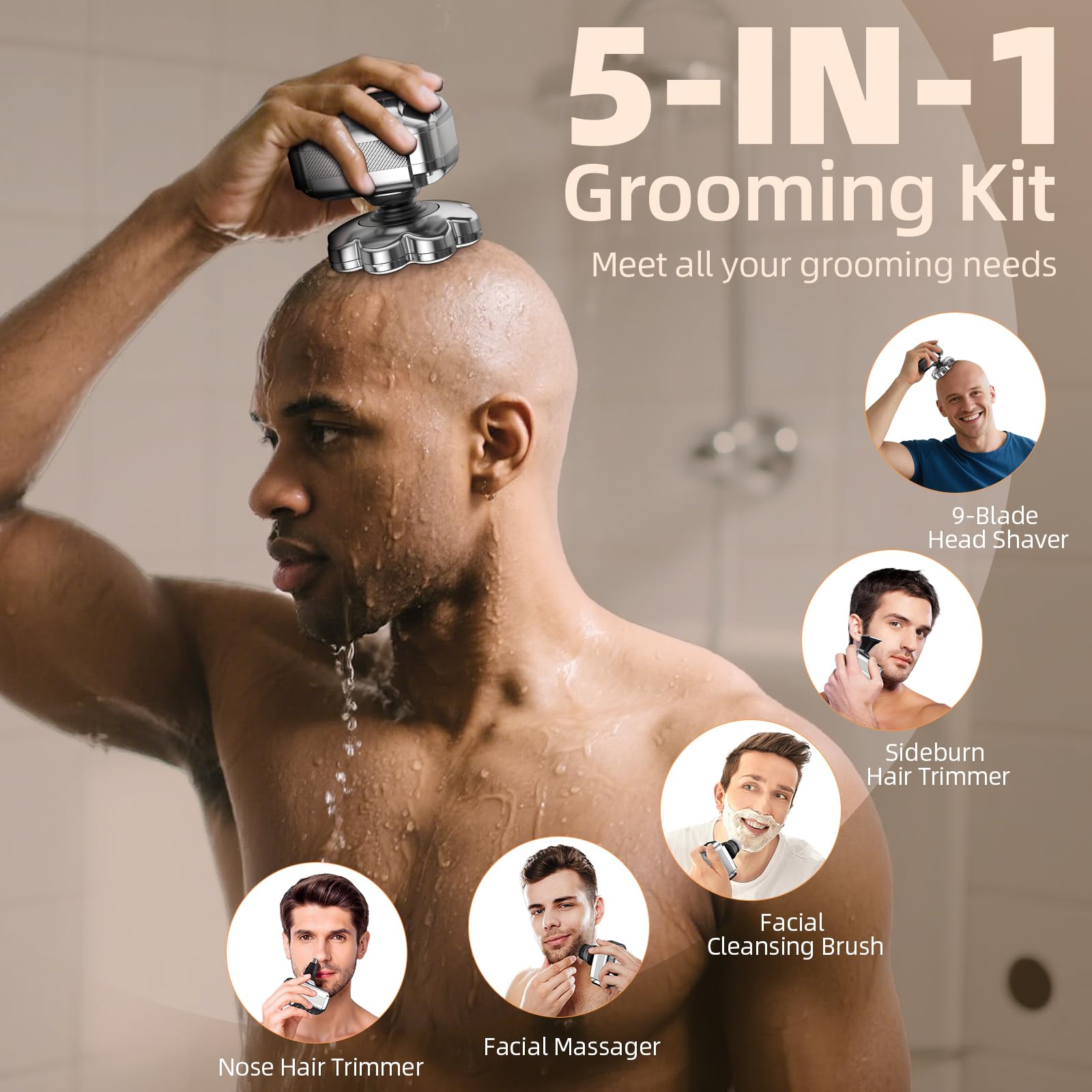 UltraCaput conjunto 5 en 1 para cabeza y rostro.