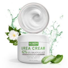 Ultrove Urea Cream 42% en frasco frente, hidratación profunda para piel seca.