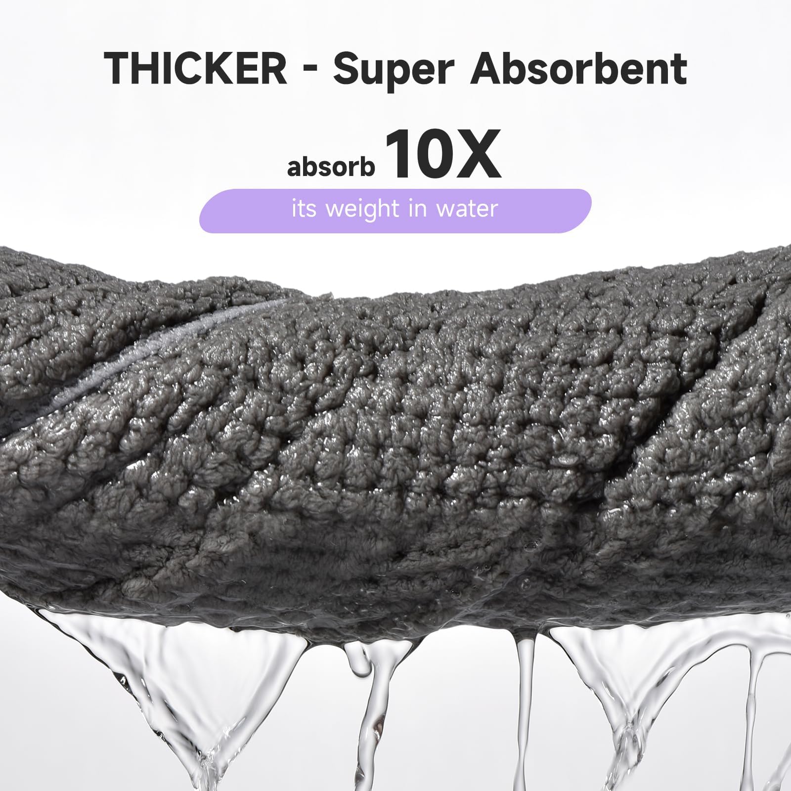 Toalla de microfibra Umisleep 26x10, tamaño ideal para cabello grueso.