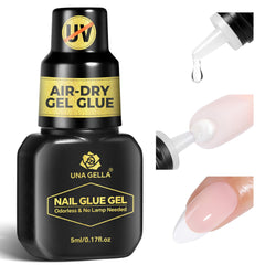UNA GELLA aplicación precisa para uñas postizas con gel de secado rápido.