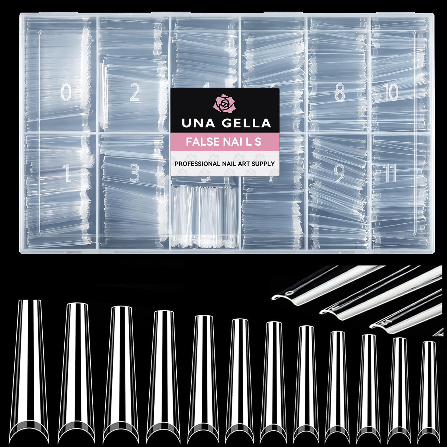UNA GELLA extensiones coffin XXL claras para un look natural y duradero