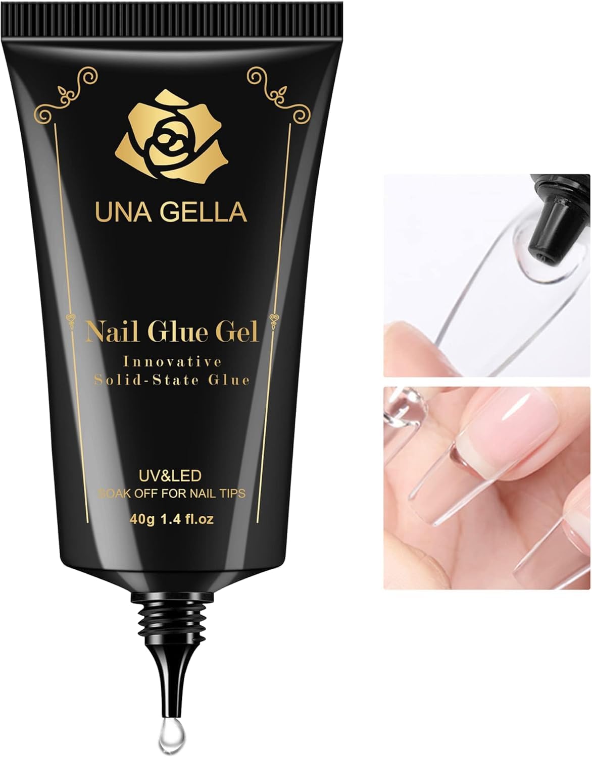 UNA GELLA gel para uñas, tubo de aplicación fácil y controlado