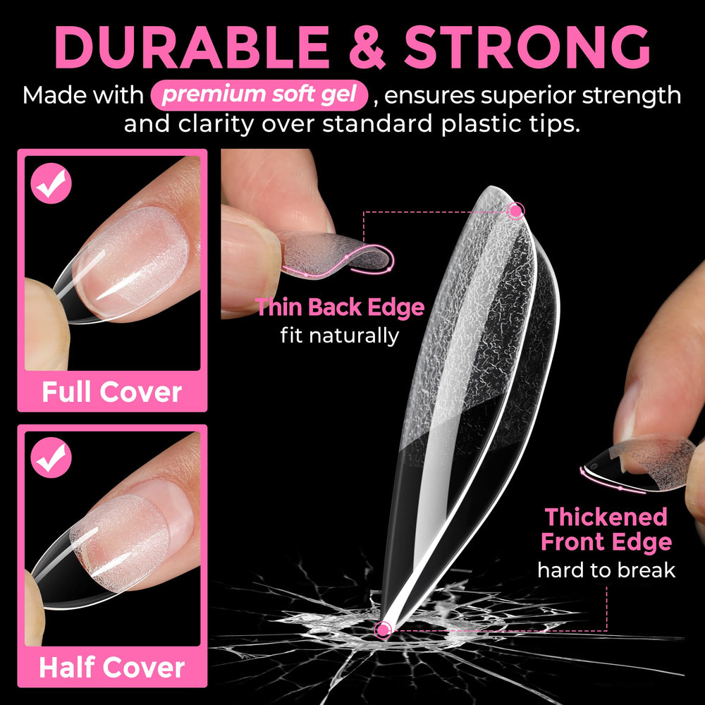 Acabado transparente UNA GELLA para un aspecto natural de uñas