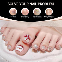 UNA GELLA tips uñas pie, adhesión interior que reduce burbujas.
