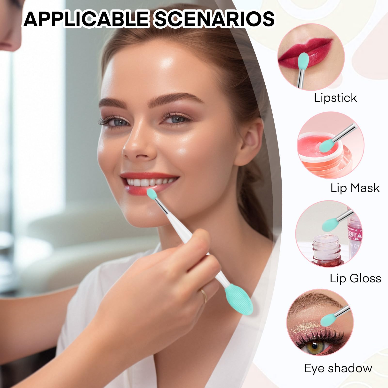 Aplicación precisa de productos labiales con el cepillo de Unaone.